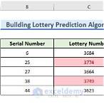 algorithm to predict lottery numbers